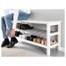 Скамья с полкой для обуви IKEA TJUSIG белый 108x50 см (701.527.02)