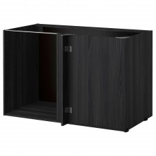 Каркас кутової підлогової шафи IKEA METOD чорний 128x68x80 см (702.055.12)
