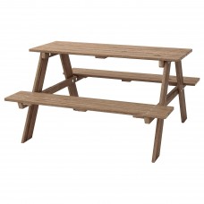 Садовий стіл-лавка для дітей IKEA RESO сіро-коричневий (702.283.25)