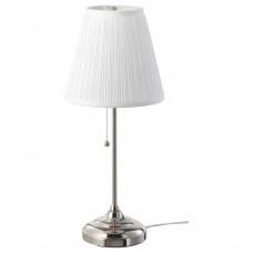 Лампа настольная IKEA ARSTID никелированный белый (702.806.34)
