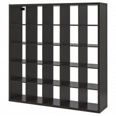 Стелаж для книг IKEA KALLAX чорно-коричневий 182x182 см (703.015.42)