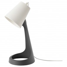 Настільна лампа IKEA SVALLET темно-сірий білий (703.584.87)