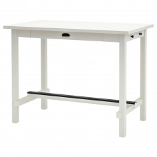 Барний стіл IKEA NORDVIKEN білий 140x80x105 см (703.688.15)
