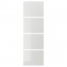 4 панели для рамы раздвижной двери IKEA HOKKSUND светло-серый 75x236 см (703.823.50)