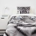 Комплект постільної білизни IKEA URSKOG тигр сірий 150x200/50x60 см (703.938.53)