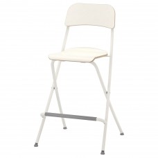 Барний розкладний стілець IKEA FRANKLIN білий 63 см (704.048.75)
