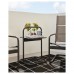 Садовий стіл IKEA HUSARO темно-сірий 49x49 см (704.107.44)