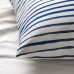 Комплект постільної білизни IKEA SANGLARKA смугастий синьо-білий 150x200/50x60 см (704.269.57)