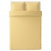 Комплект постільної білизни IKEA PUDERVIVA світло-жовтий 200x200/50x60 см (704.315.72)