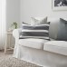 Чехол на подушку IKEA METTALISE белый темно-серый 40x65 см (704.326.61)
