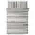 Комплект постільної білизни IKEA RANDGRAS сірий смужка 200x200/50x60 см (704.389.60)