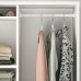 Відкрита гардеробна шафа IKEA SYVDE білий 80x123 см (704.395.73)