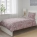 Комплект постільної білизни IKEA JATTEVALLMO білий темно-рожевий 150x200/50x60 см (704.609.89)