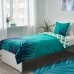 Комплект постельного белья IKEA GRACIOS бирюзовый 150x200/50x60 см (704.624.41)