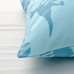 Комплект постельного белья IKEA JATTELIK динозавр синий 150x200/50x60 см (704.641.24)