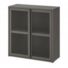 Шкаф с дверями IKEA IVAR серый сетка 80x83 см (704.829.48)