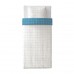 Комплект постільної білизни IKEA VITKLOVER білий синій 150x200/50x60 см (704.890.54)