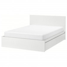 Каркас ліжка IKEA MALM білий ламелі LUROY 160x200 см (790.024.40)