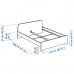 Каркас ліжка IKEA ASKVOLL білий ламелі LEIRSUND 160x200 см (790.305.08)