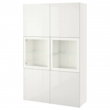 Комбинация шкафов и стелажей IKEA BESTA белый 120x42x193 см (790.898.48)
