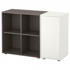 Комбінація шаф на ніжках IKEA EKET білий темно-сірий 105x35x72 см (791.908.70)
