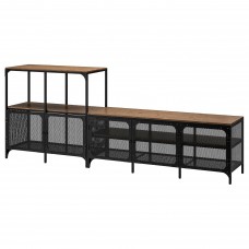 Комбінація шаф для TV IKEA FJALLBO чорний 250x36x95 см (791.912.66)