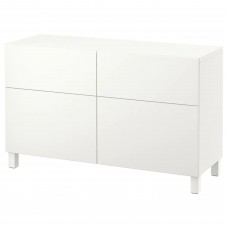 Комбінація шаф та стелажів IKEA BESTA білий 120x40x74 см (791.952.31)