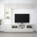 Комбинация мебели для TV IKEA BESTA белый светло-серый прозрачное стекло 240x40x230 см (792.033.49)