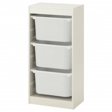 Комбінація стелажу IKEA TROFAST білий білий 46x30x94 см (792.285.71)