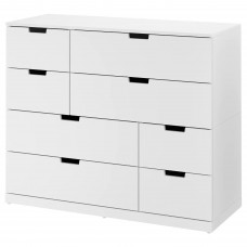 Комод з 8 шухлядами IKEA NORDLI білий 120x99 см (792.395.03)