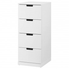Комод з 4 шухлядами IKEA NORDLI білий 40x99 см (792.398.43)