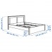 Каркас кровати IKEA SONGESAND белый ламели LEIRSUND 160x200 см (792.412.90)