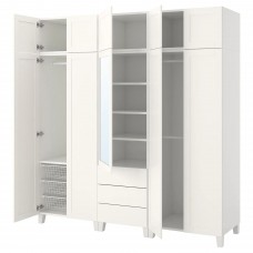 Гардероб IKEA PLATSA білий 220x57x231 см (792.521.08)