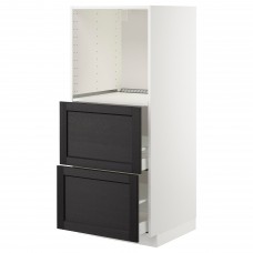 Модуль кухонної шафи IKEA METOD / MAXIMERA білий чорний 60x60x140 см (792.578.32)