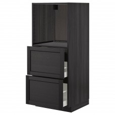 Модуль кухонної шафи IKEA METOD / MAXIMERA чорний чорний 60x60x140 см (792.706.02)