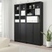 Книжкова шафа IKEA BILLY / OXBERG чорно-коричневий 160x30x202 см (792.807.19)