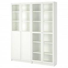 Книжный шкаф IKEA BILLY / OXBERG белый 160x30x202 см (792.807.38)