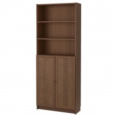 Книжкова шафа IKEA BILLY / OXBERG коричневий 80x30x202 см (792.810.59)