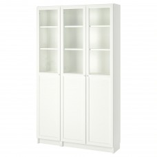 Книжкова шафа IKEA BILLY / OXBERG білий 120x30x202 см (792.817.90)