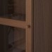 Шкаф книжный со стеклянной дверью IKEA BILLY / OXBERG коричневый стекло 40x30x202 см (792.874.00)