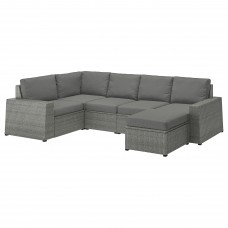 Модульний кутовий 4-місний диван IKEA SOLLERON темно-сірий (792.878.91)