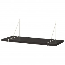 Полиця навісна IKEA BERGSHULT / PERSHULT коричнево-чорний білий 80x30 см (792.907.37)