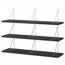 Комбінація навісних полиць IKEA BERGSHULT / PERSHULT коричнево-чорний 120x30 см (792.911.62)