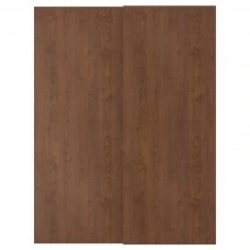 Пара розсувних дверцят IKEA HASVIK коричневий 150x201 см (792.973.95)
