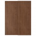 Пара розсувних дверцят IKEA HASVIK коричневий 150x201 см (792.973.95)