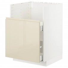 Підлогова кухонна шафа IKEA METOD білий світло-бежевий 60x60 см (792.990.02)
