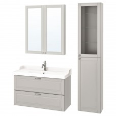 Комплект мебели для ванной IKEA GODMORGON / RATTVIKEN светло-серый 102 см (793.046.97)