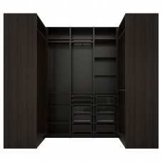 Угловой гардероб IKEA PAX черно-коричневый 113/271/113x236 см (793.311.15)