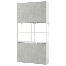 Комбінація шаф та стелажів IKEA ENHET білий 120x30x225 см (793.314.41)