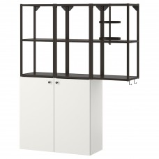 Комбінація шаф та стелажів IKEA ENHET антрацит білий 120x32x150 см (793.314.55)